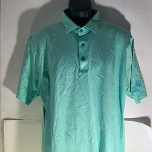 Peter Millar polo golf shirt light green